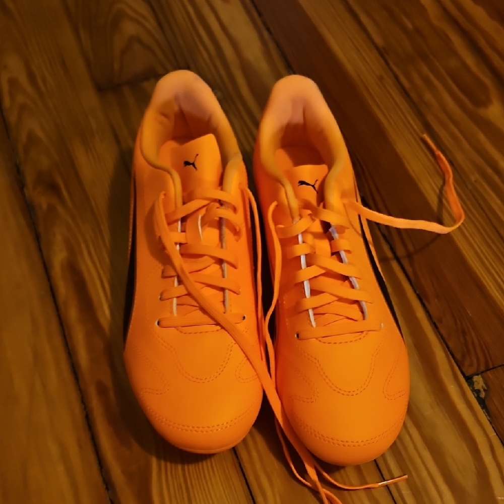 Puma Men's Bright Orange Lace-Up Athletic Sneakers